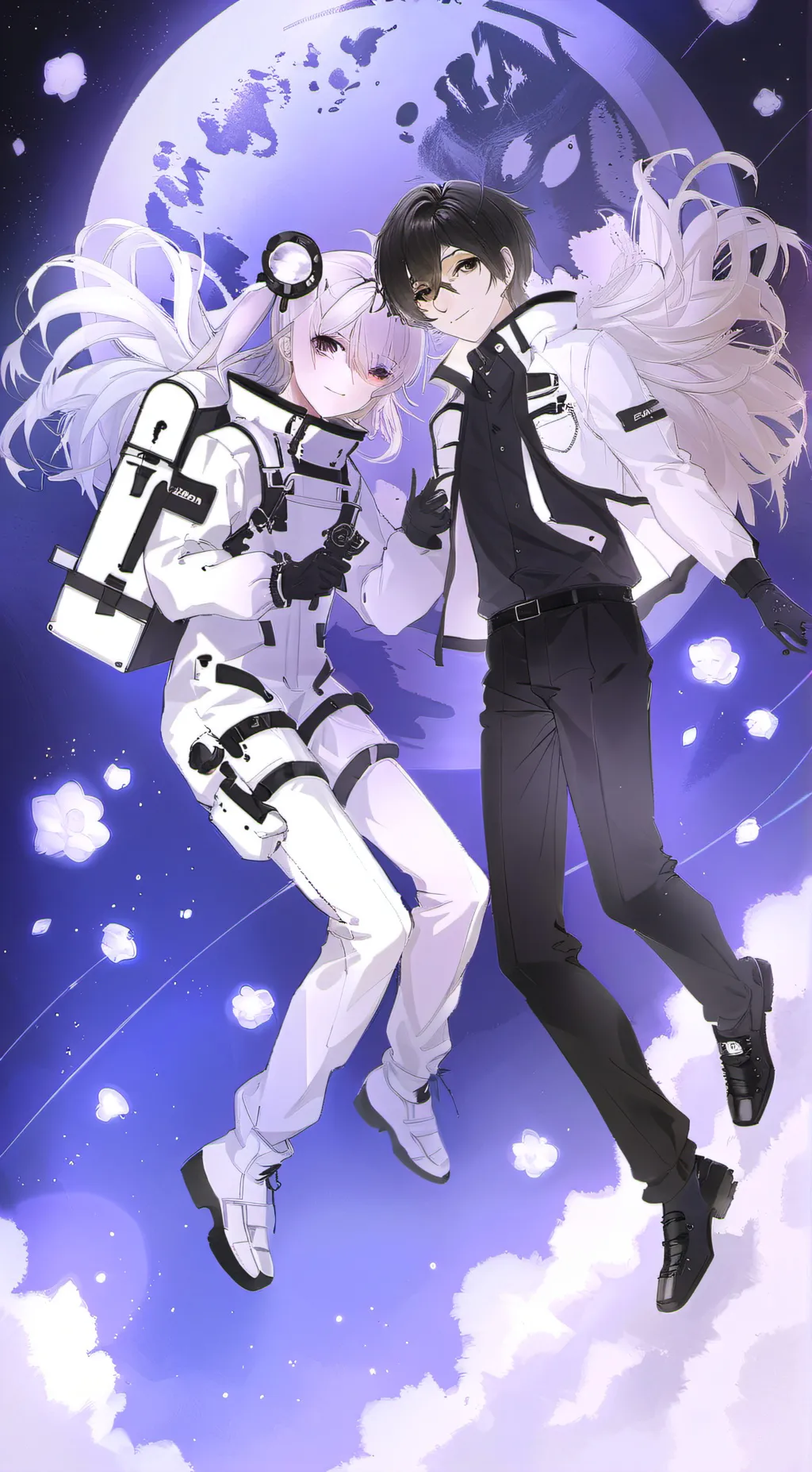 ai character: black,white (fnf)  background