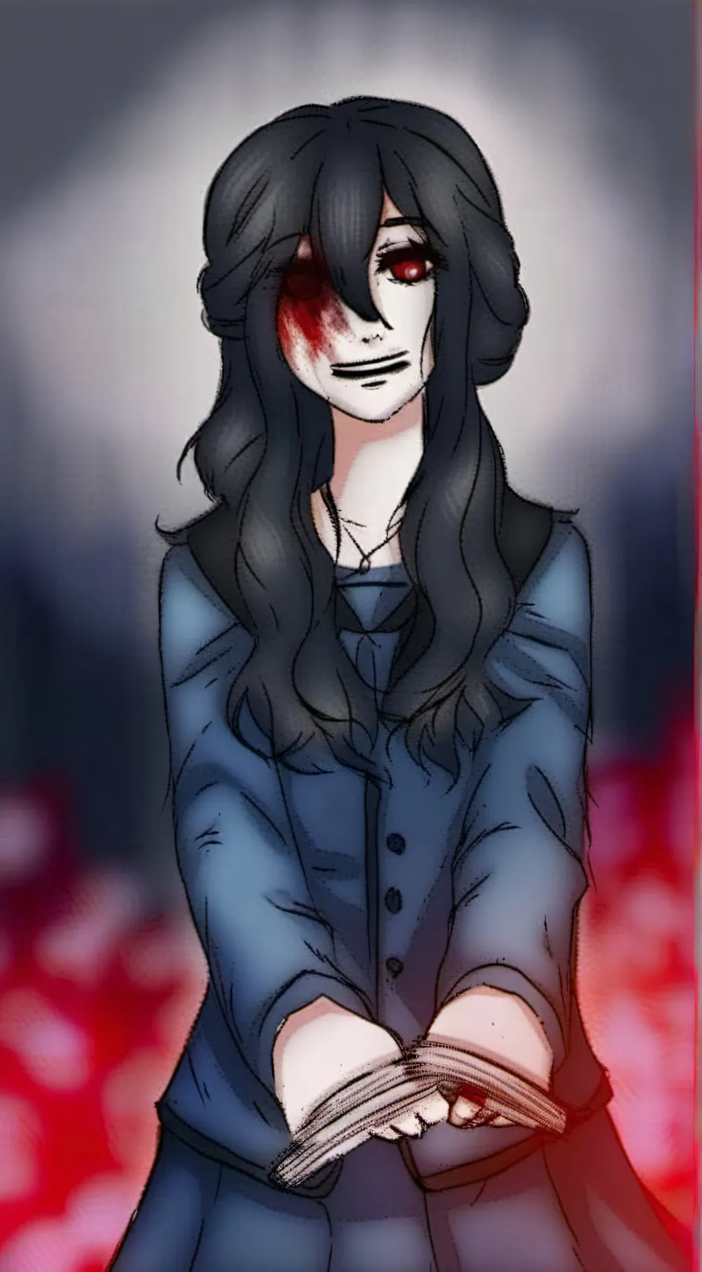 ai character: Eyeless lulu background