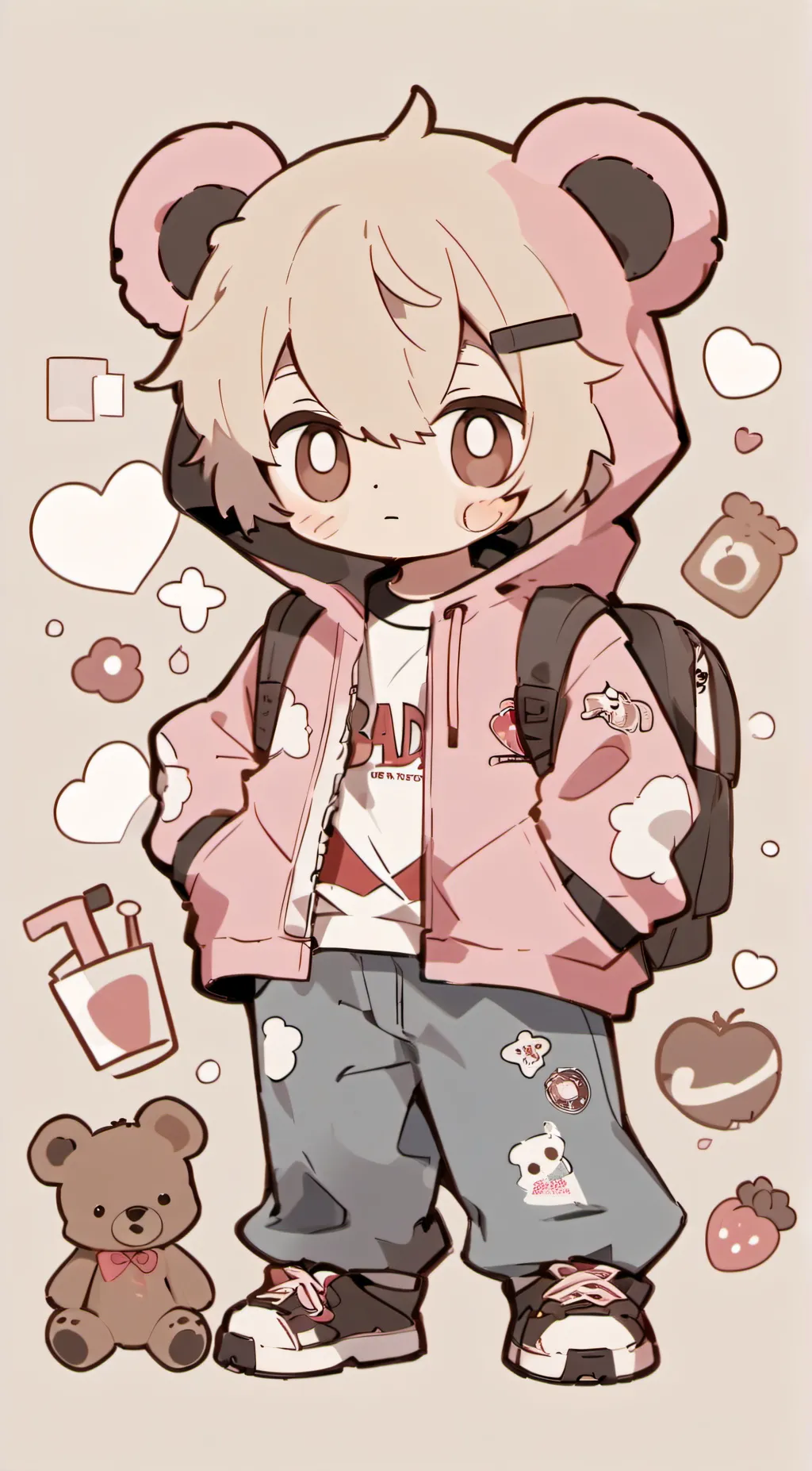 ai character: pinky background