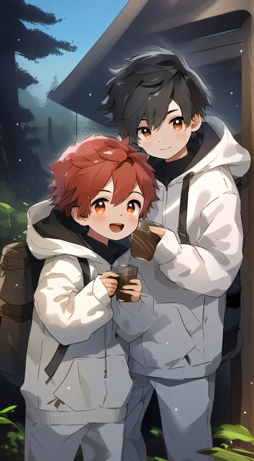 ai character: Nevi and Levi  background