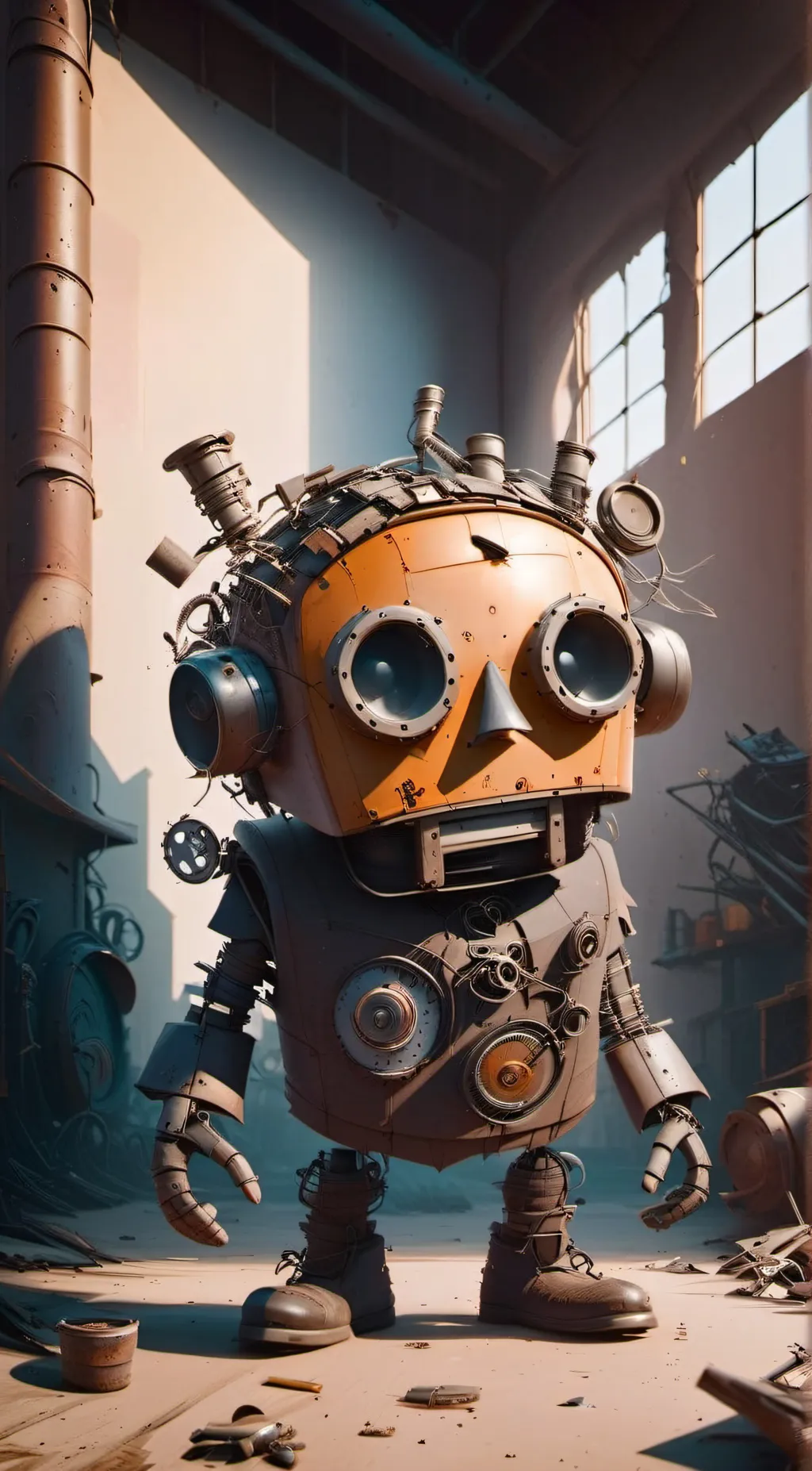 ai character: Scrap background