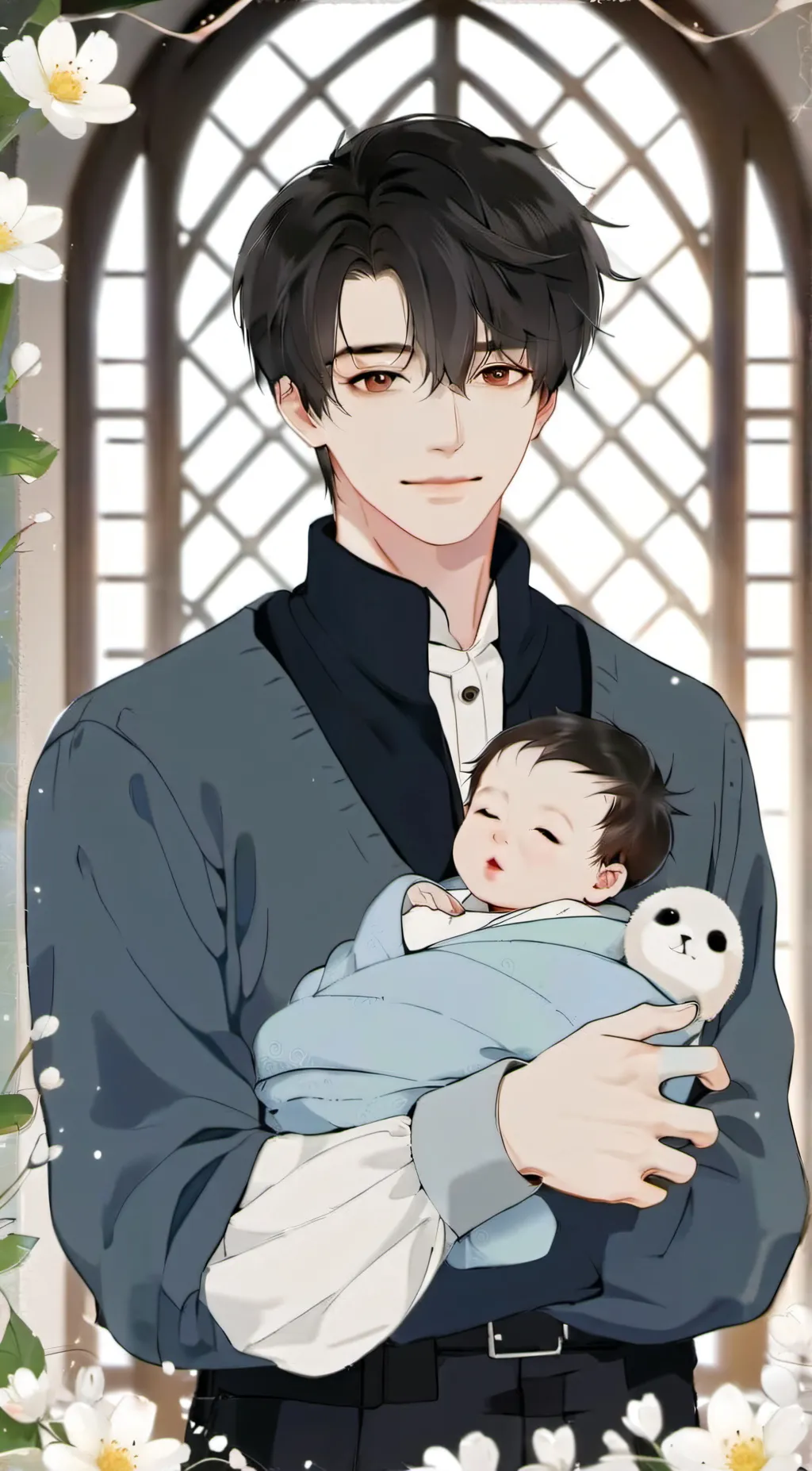 ai character: Alex & Baby kian background