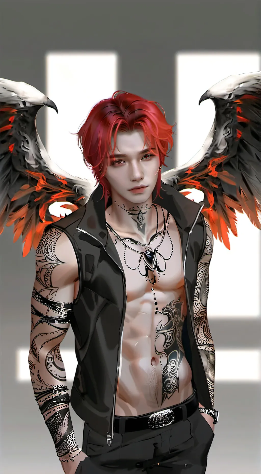 ai character: hyunjin  background