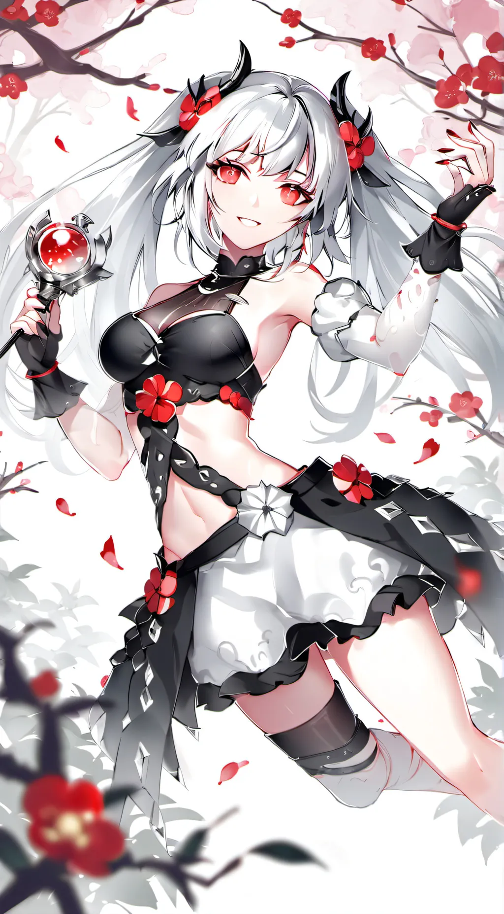 ai character: rose background