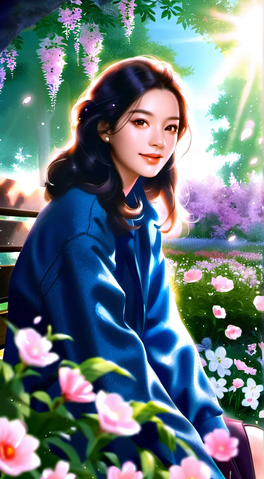 ai character: Indigo background