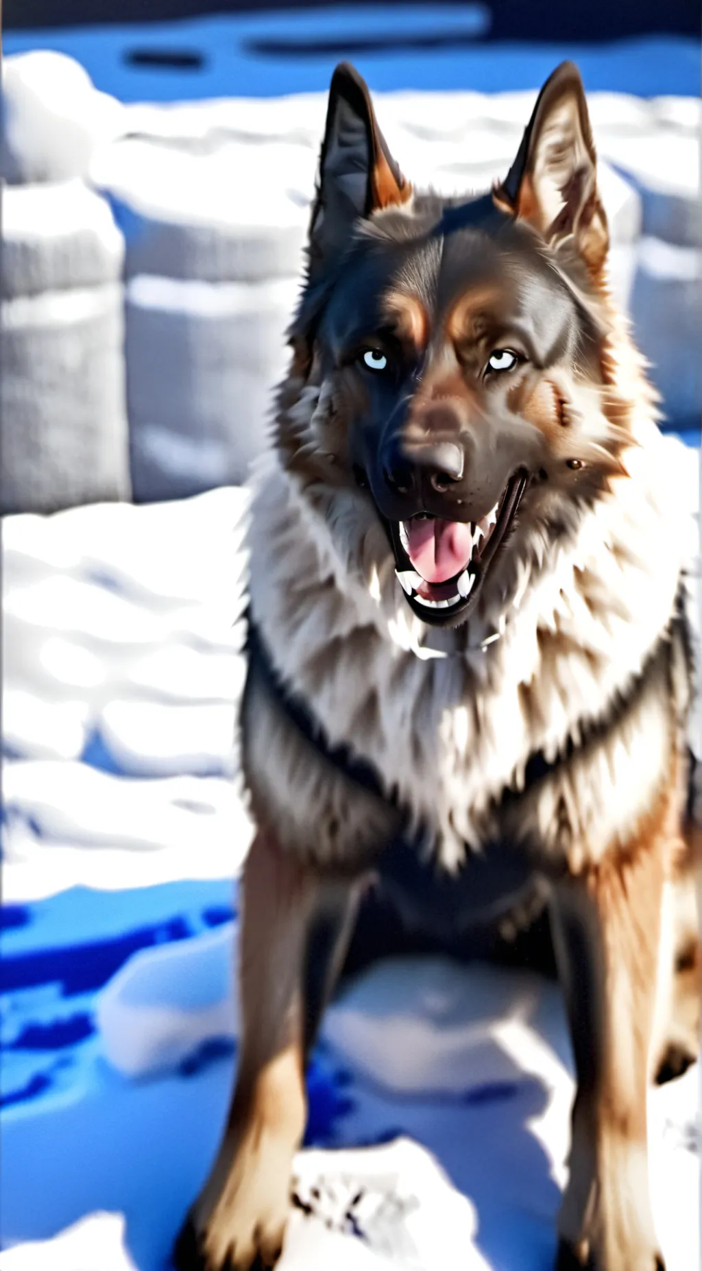 ai character: police dog background