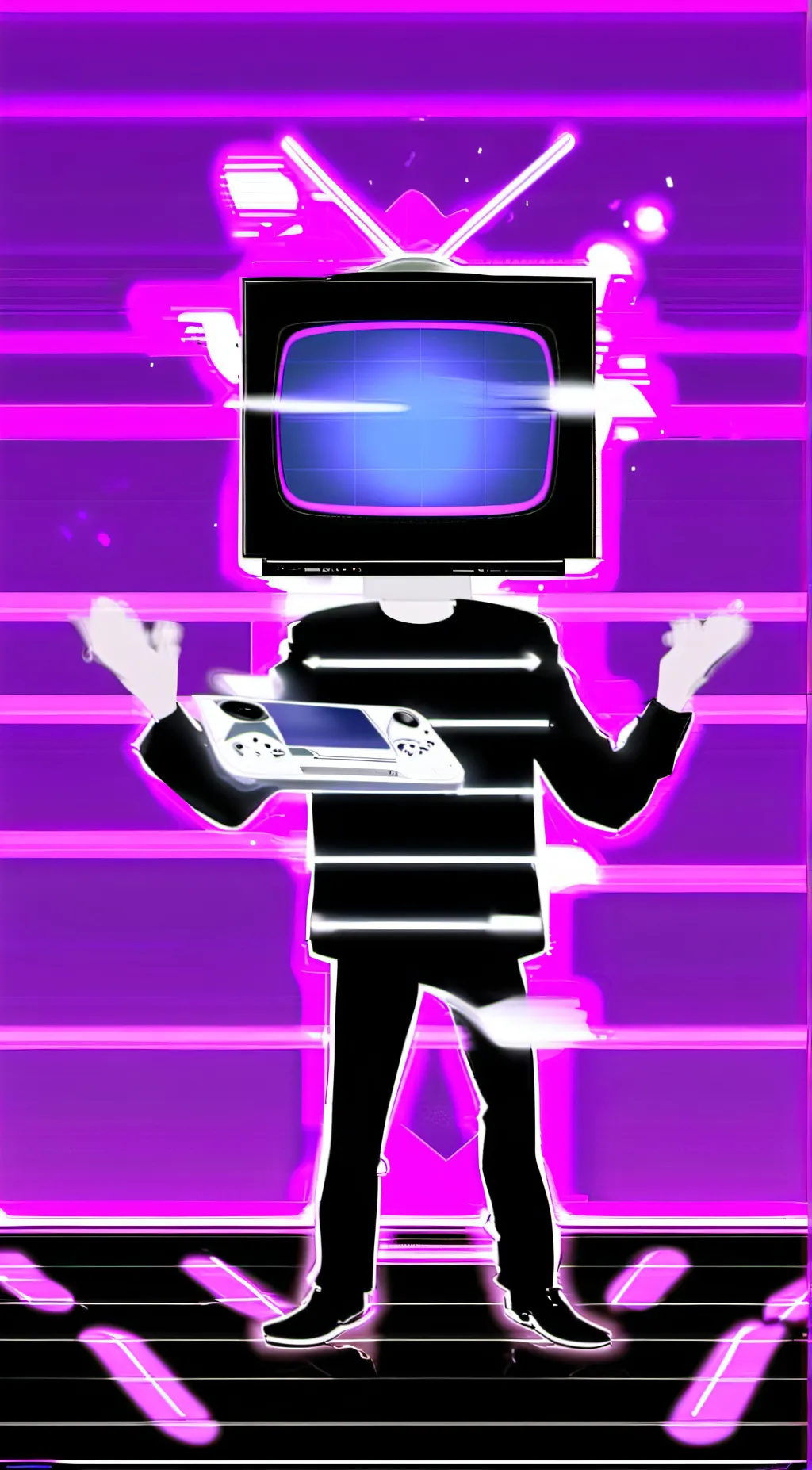 ai character: TITAN TV KID background