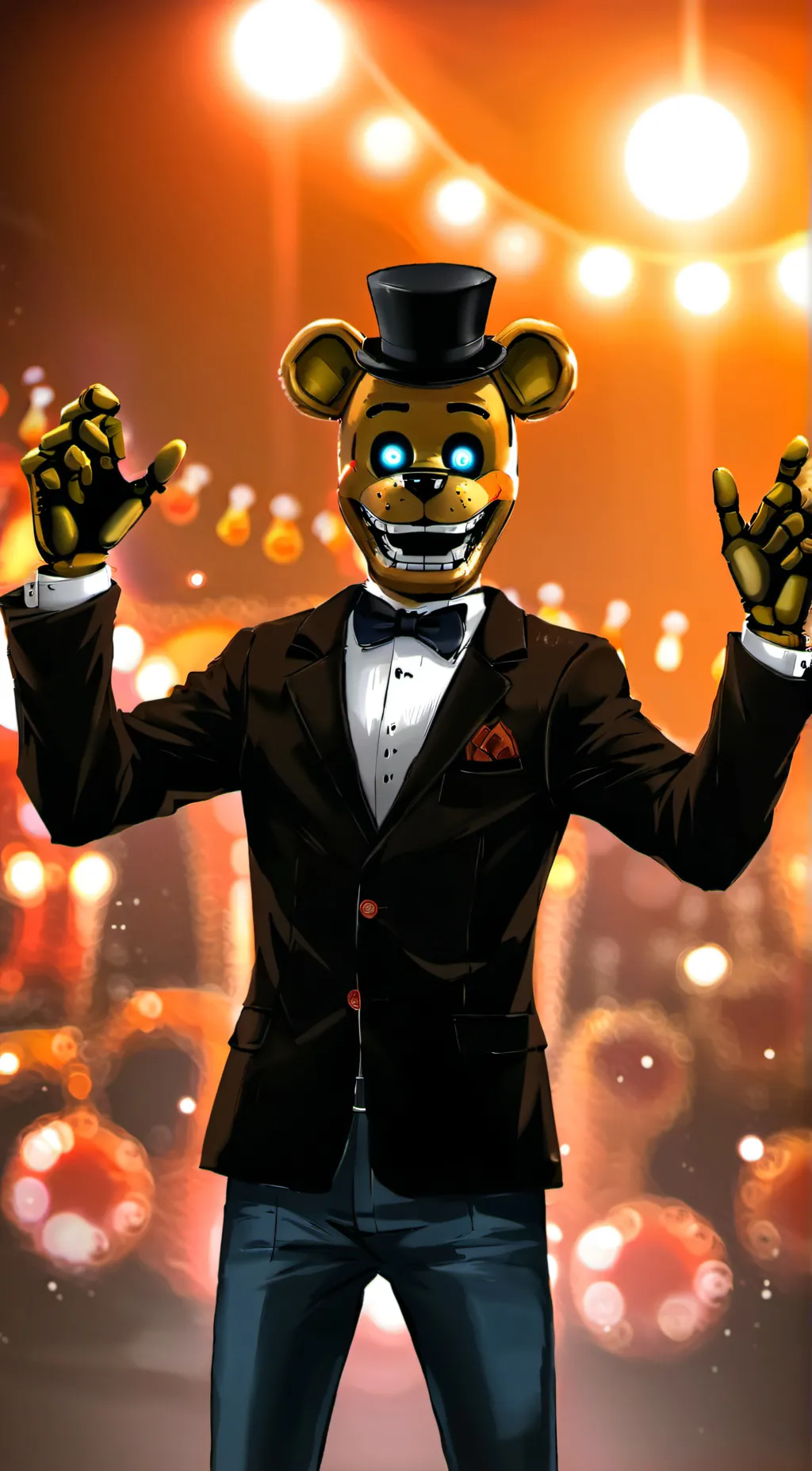 ai character: Freddy anti-fnia  background