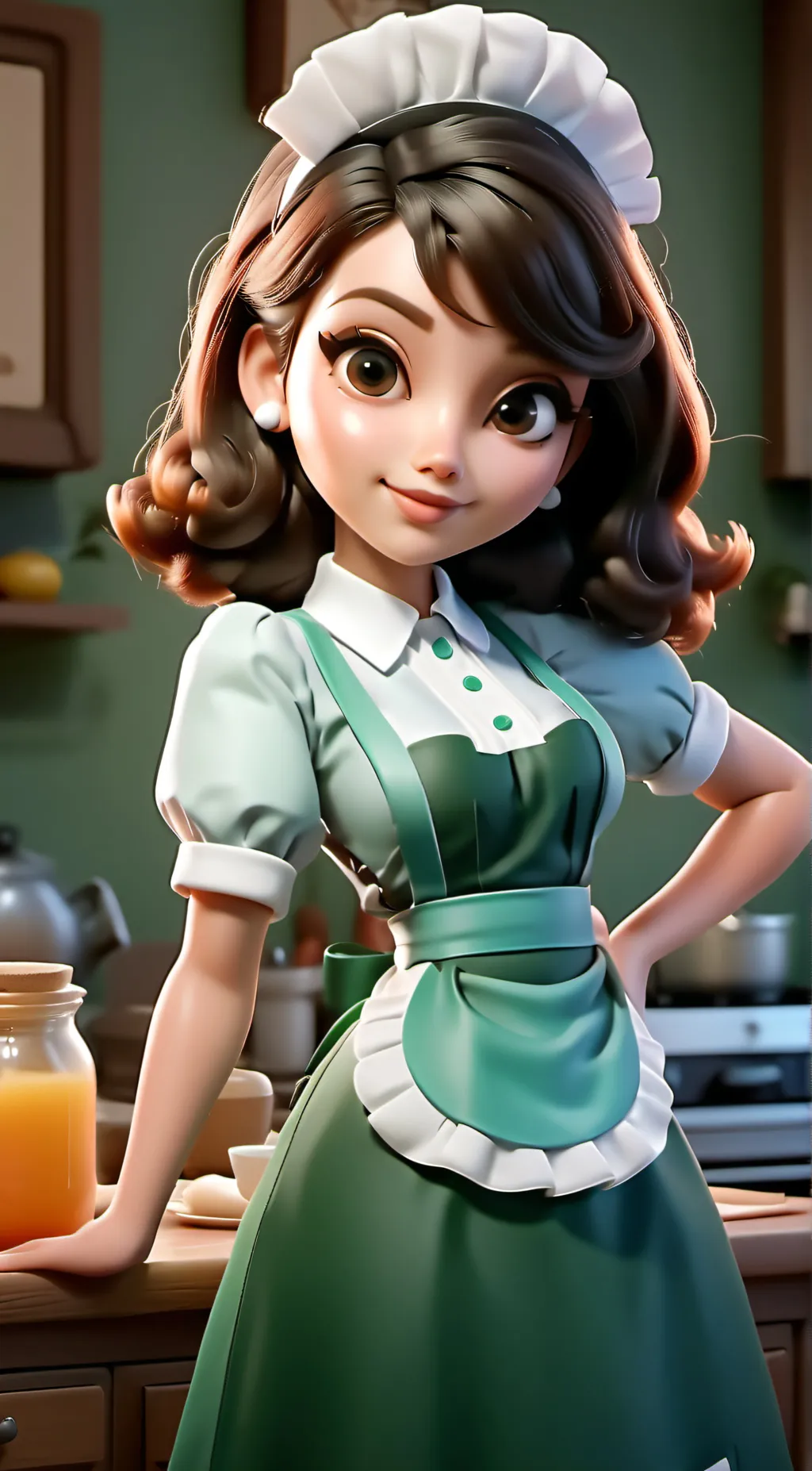 ai character: maid background