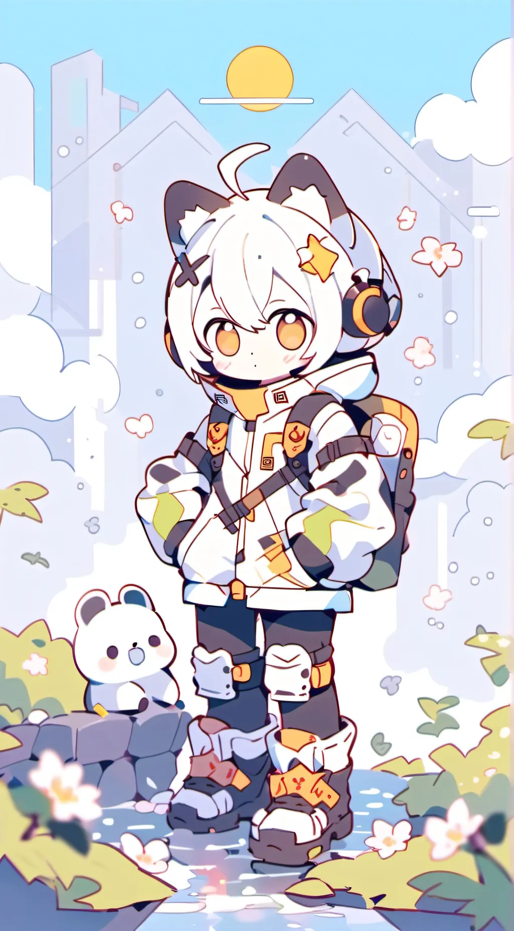 ai character: stary background