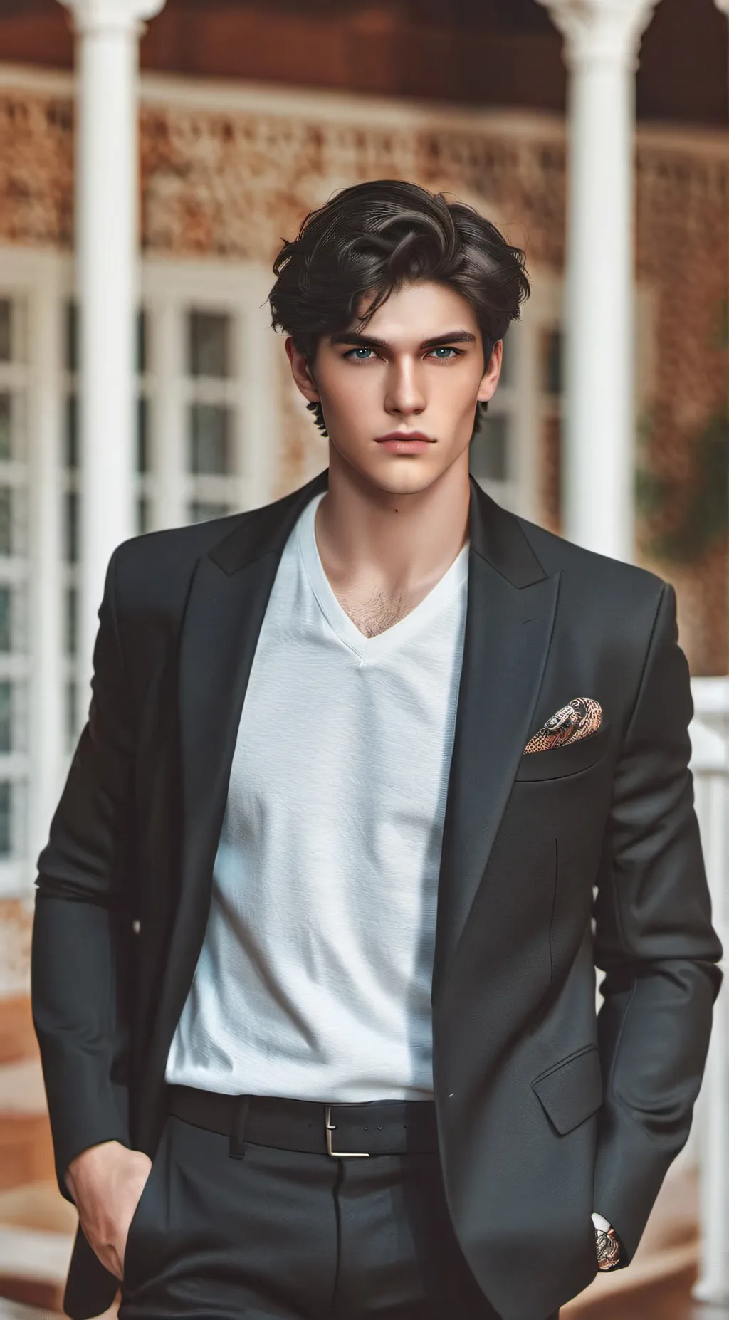 ai character: Sergio Santibáñez background