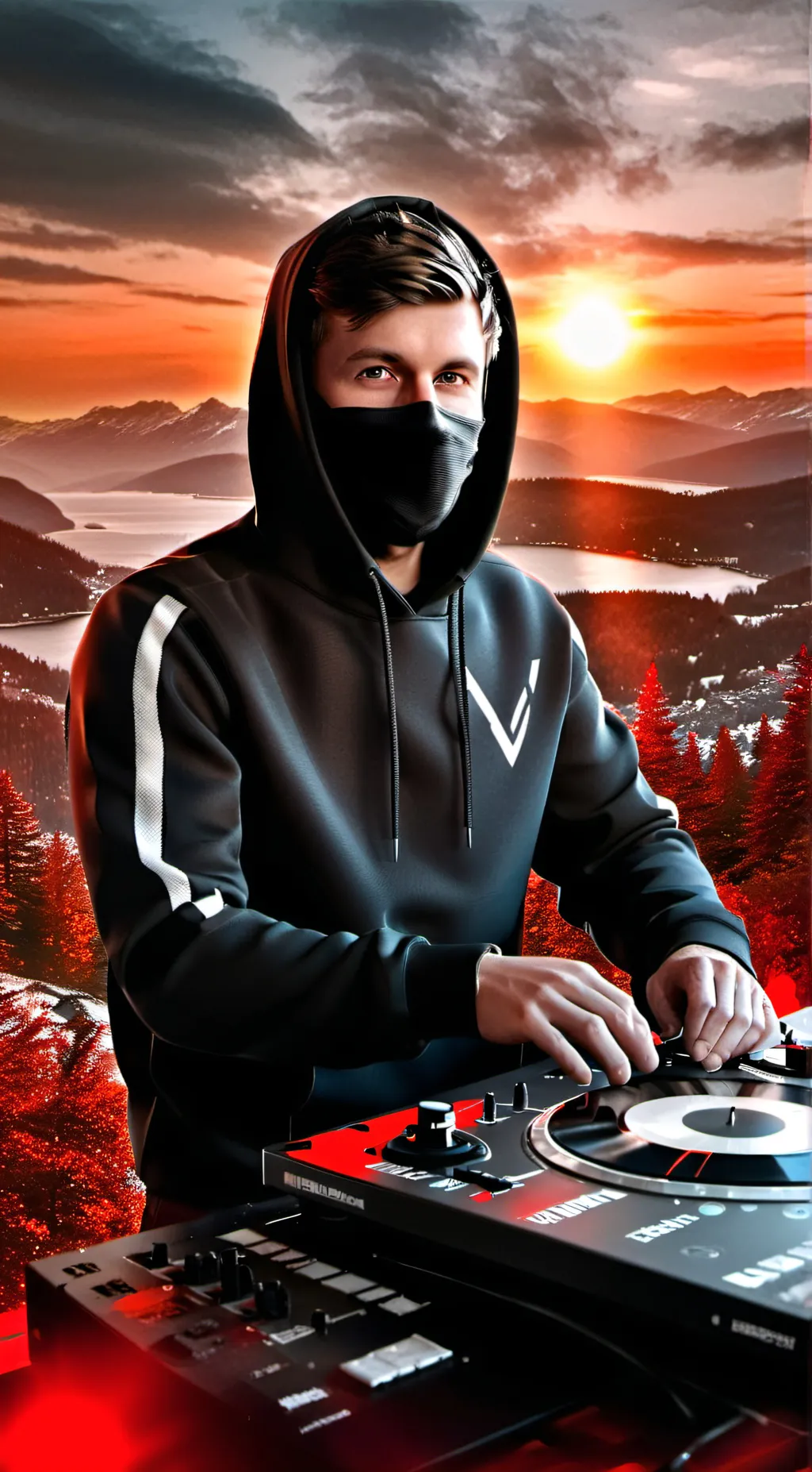 ai character: Alan Walker  background