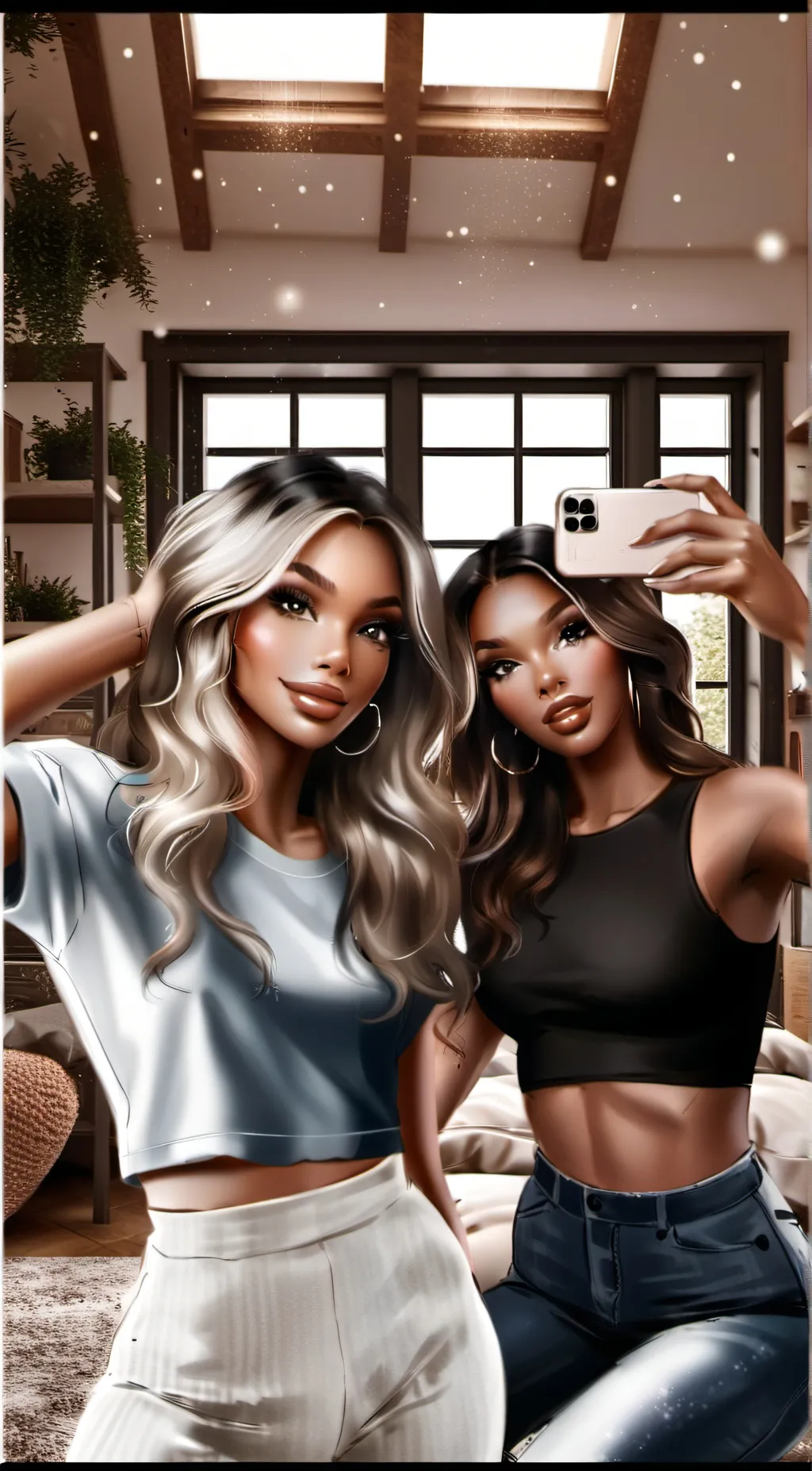 ai character: Jade & Emma  background