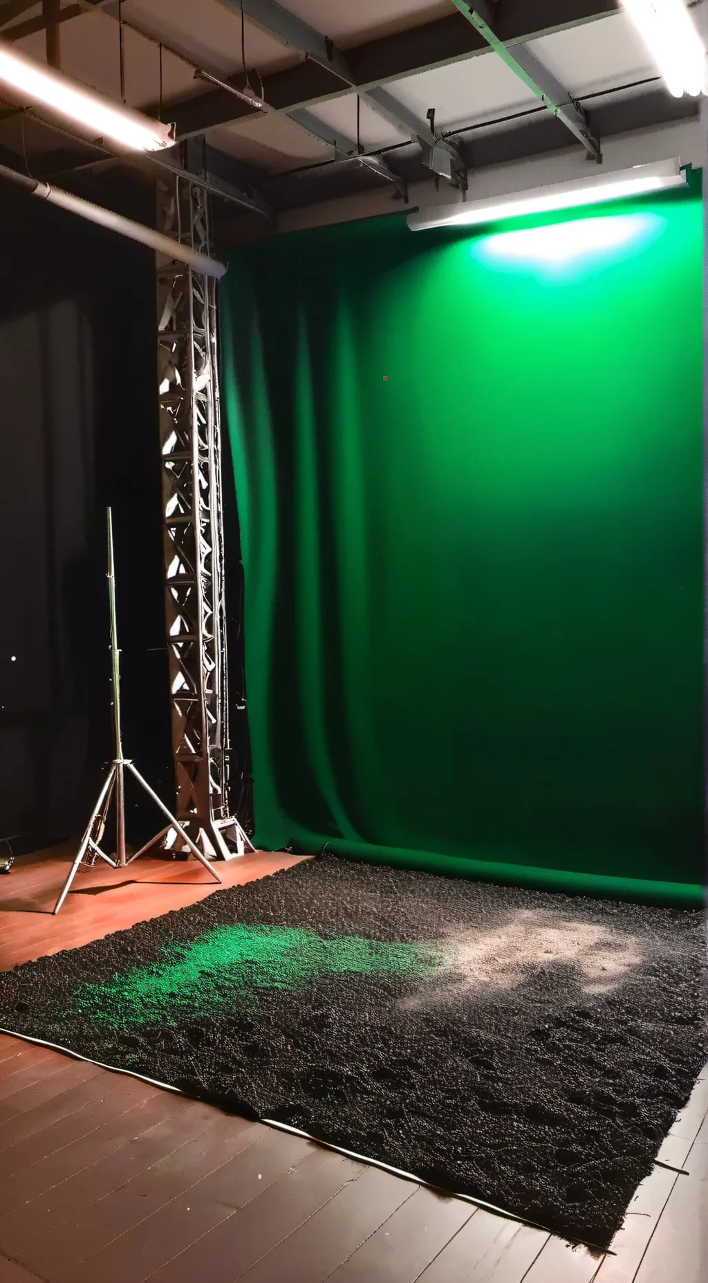 ai character: green screen background