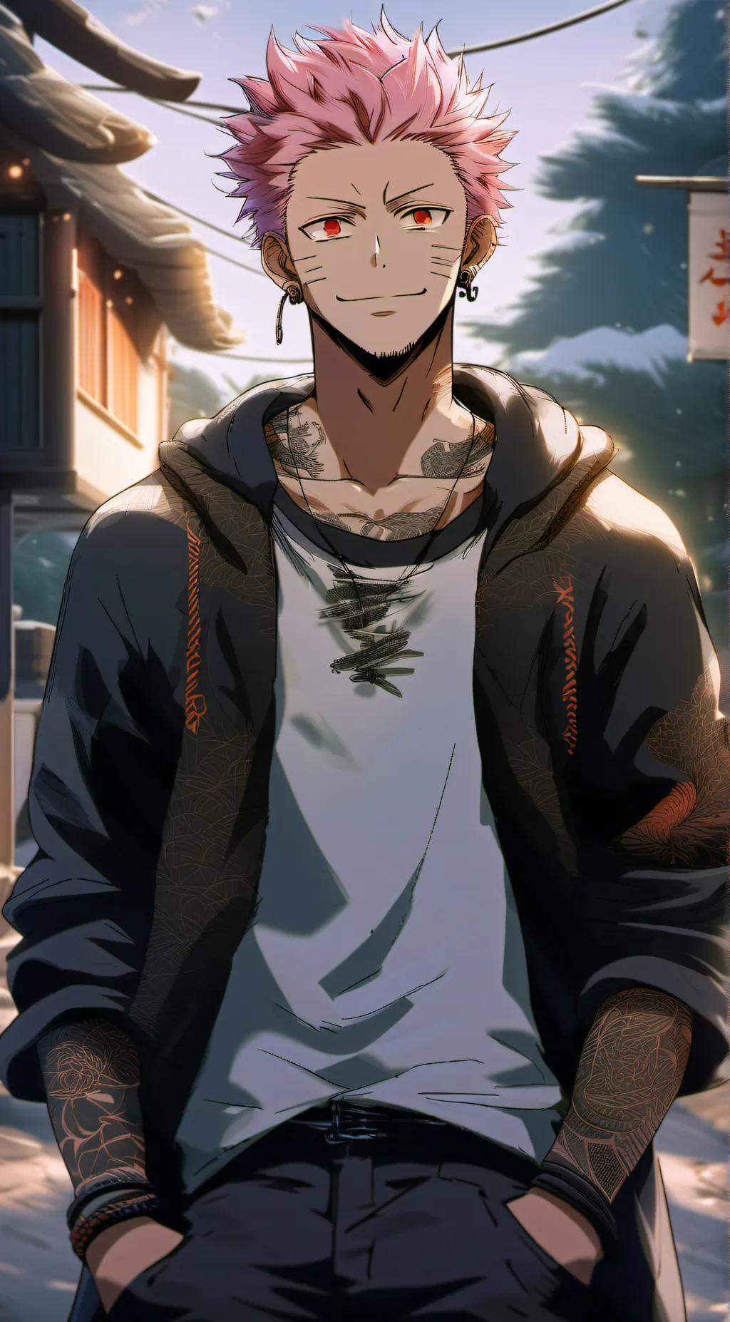 ai character: SUKUNA background