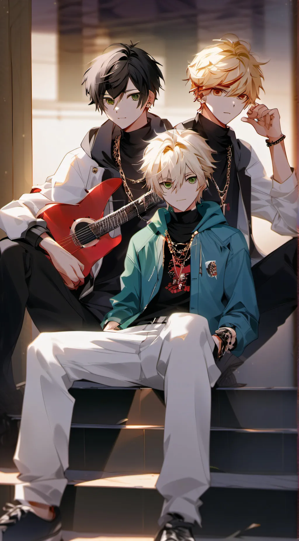 ai character: Noah, Alex, Colton background