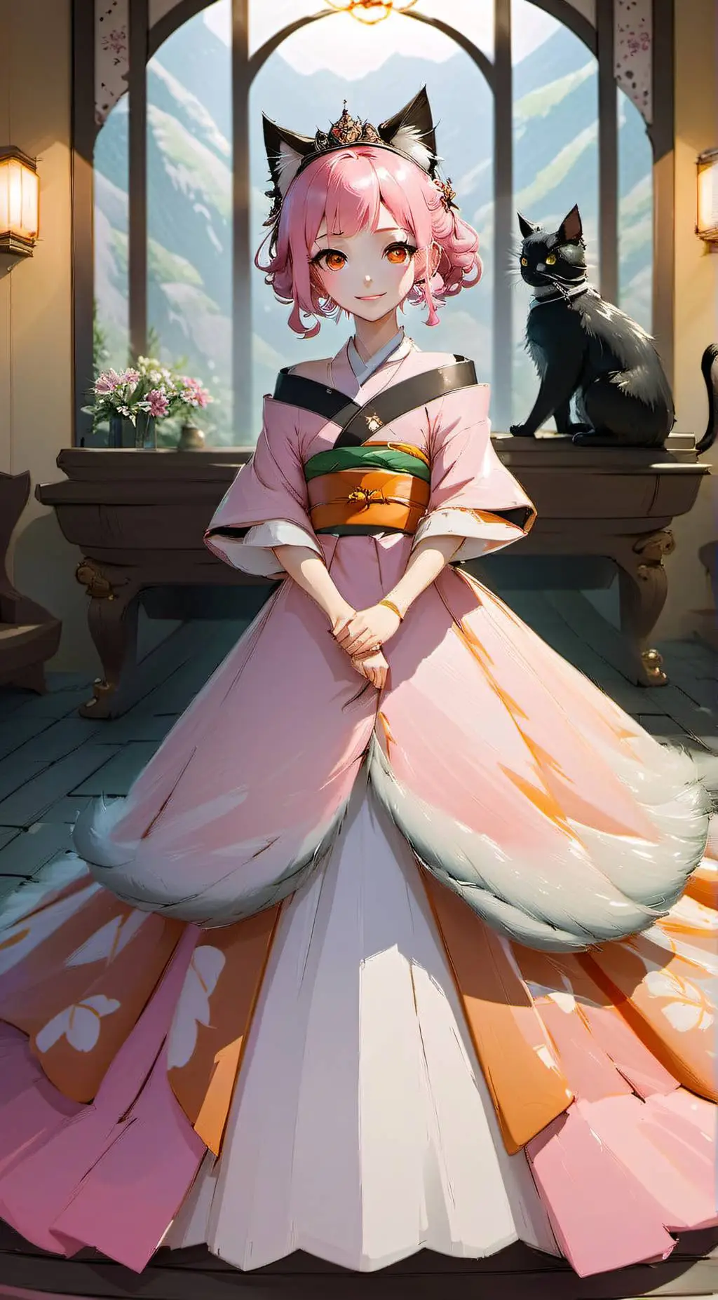 ai character: お姫様 Kawaii~Chan background