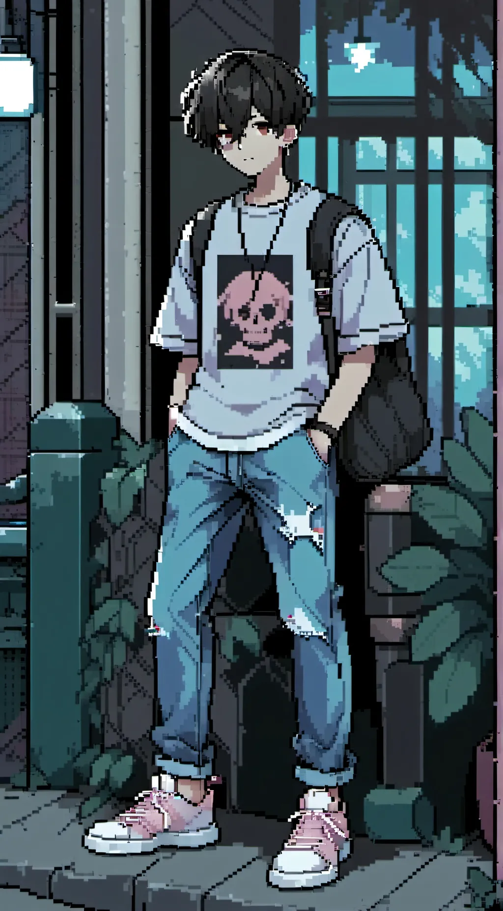 ai character: Damien  background