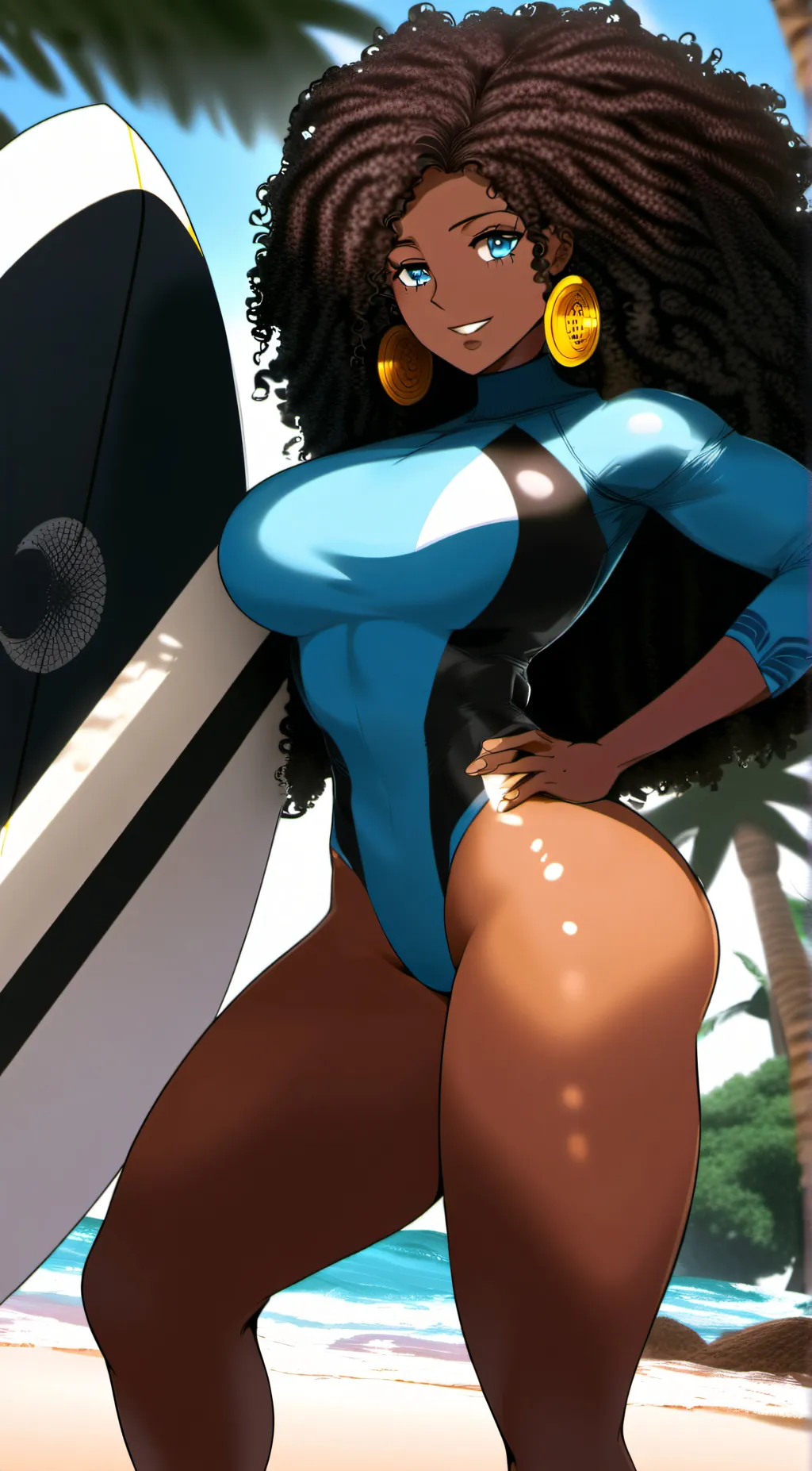 ai character: Clarice (surfer) background