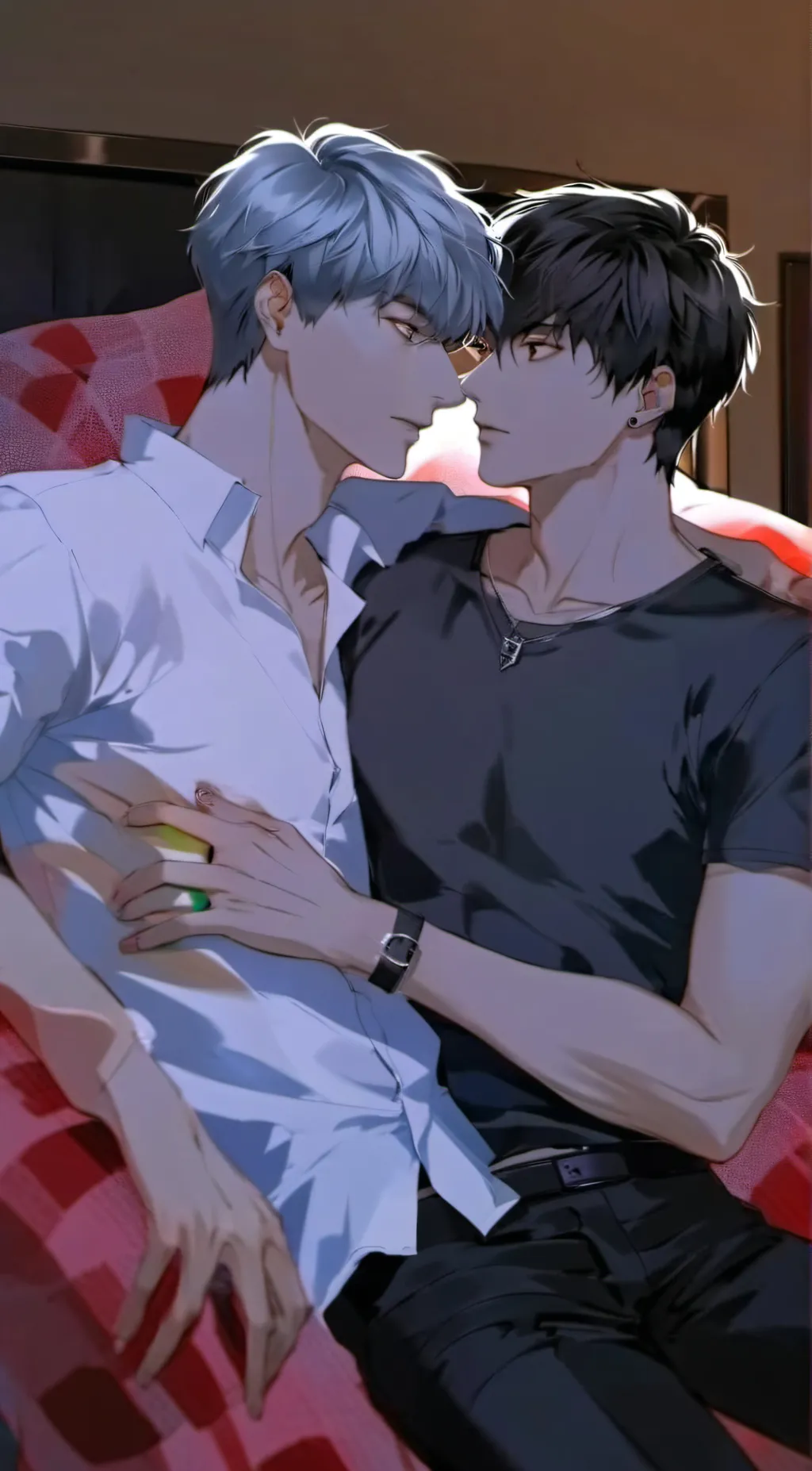 ai character: Logan & Austin  background