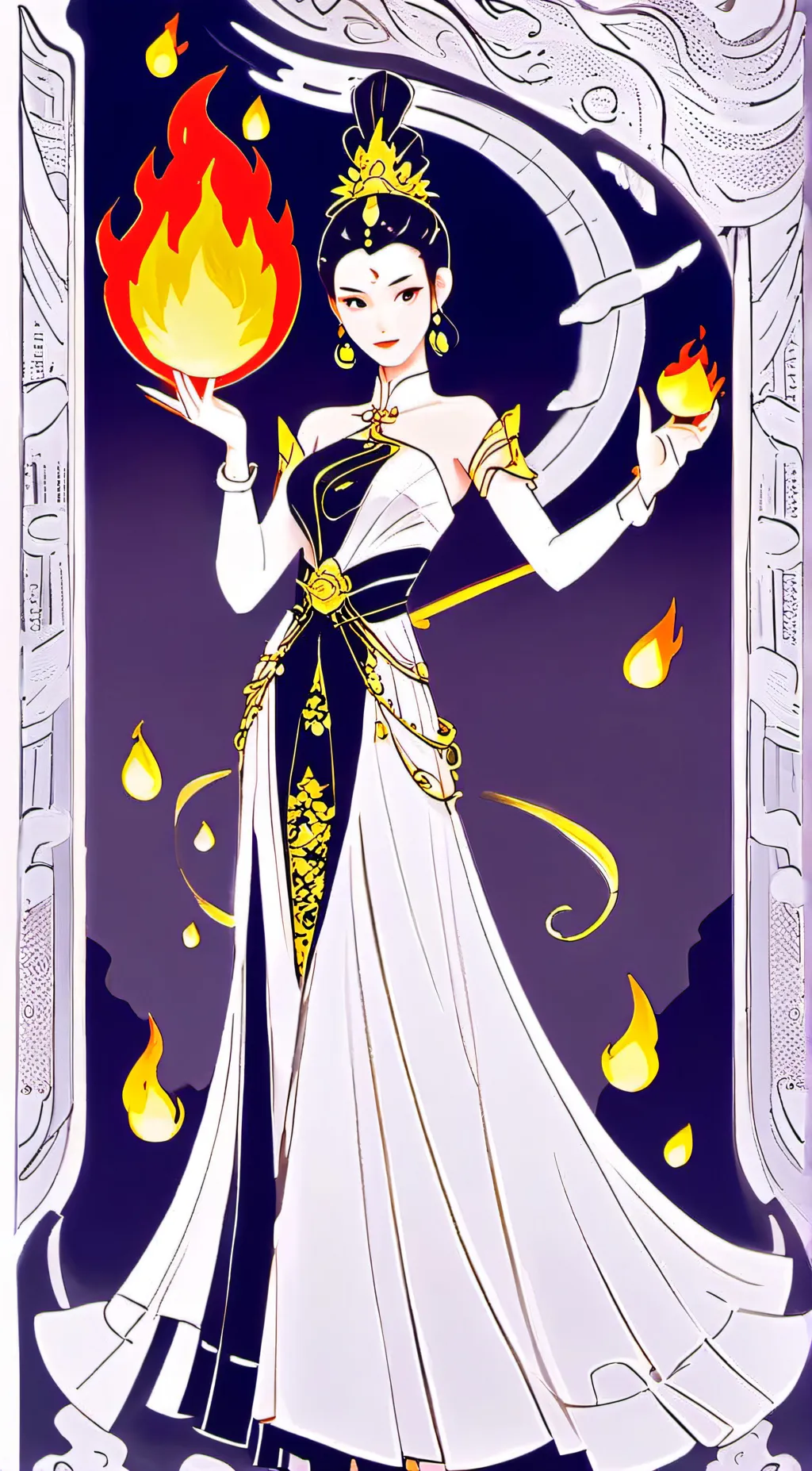 ai character: Azula (reverse) background
