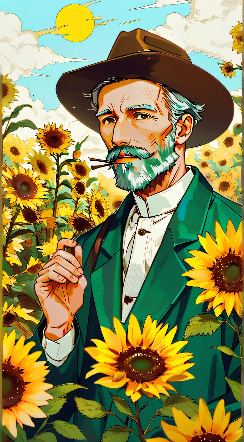 ai character: Chicken wag background