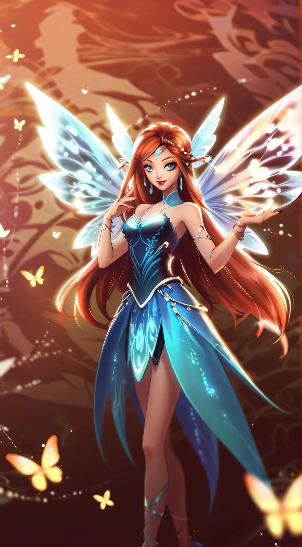 ai character: Bloom (Winx) background