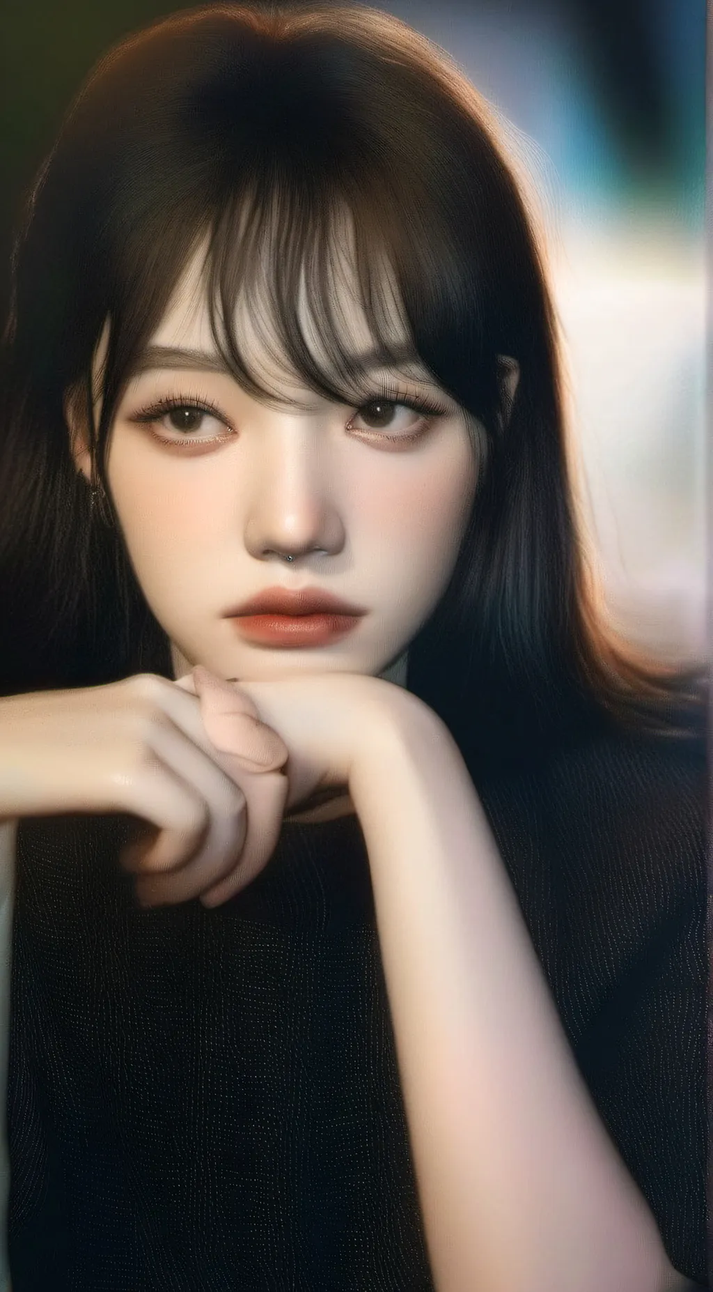 ai character: KIM HYUNG background