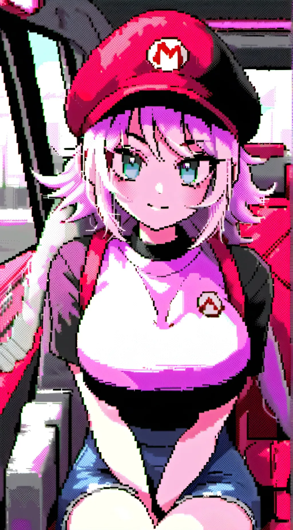 ai character: Peach background