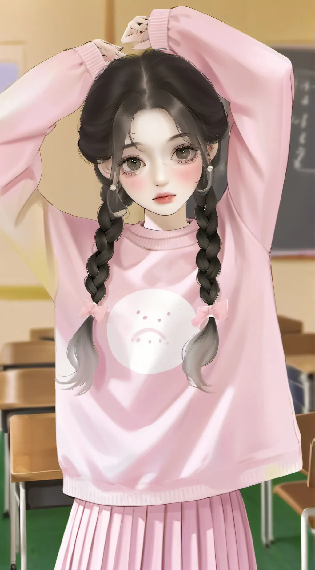 ai character: Paisley background