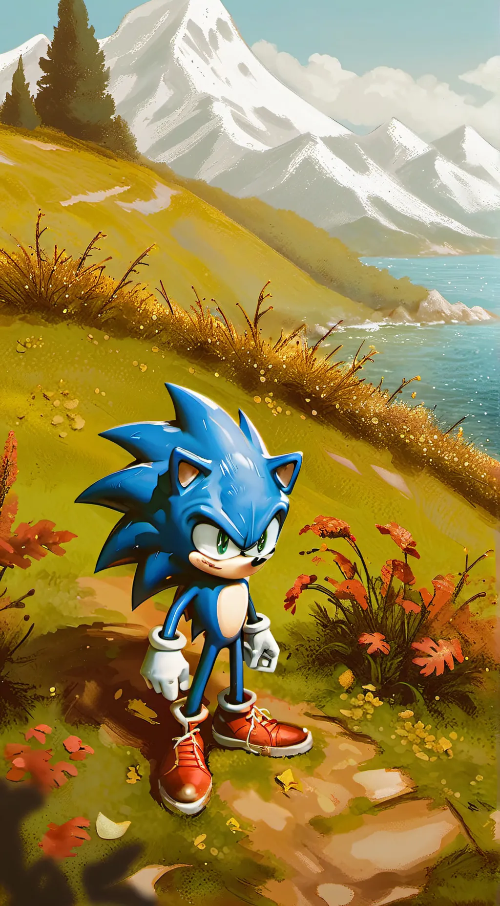 ai character: Sonic  background