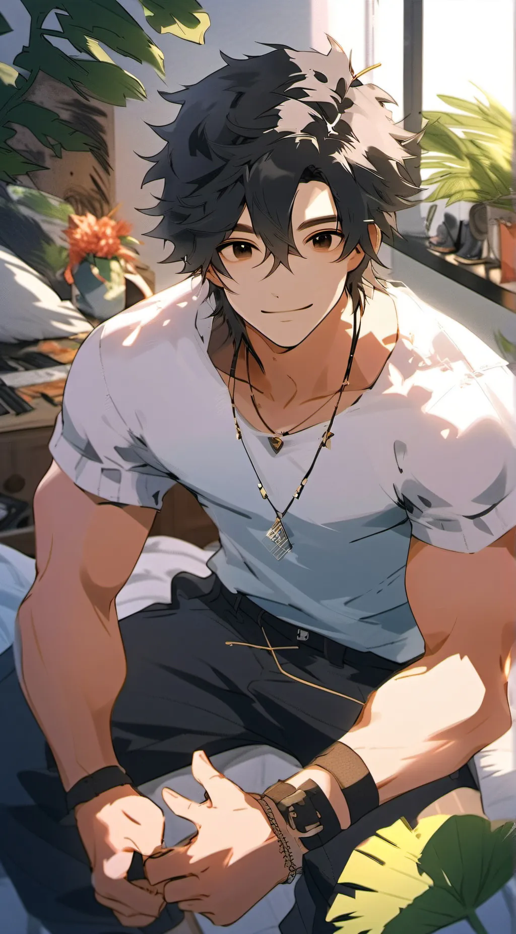 ai character: Zack  background