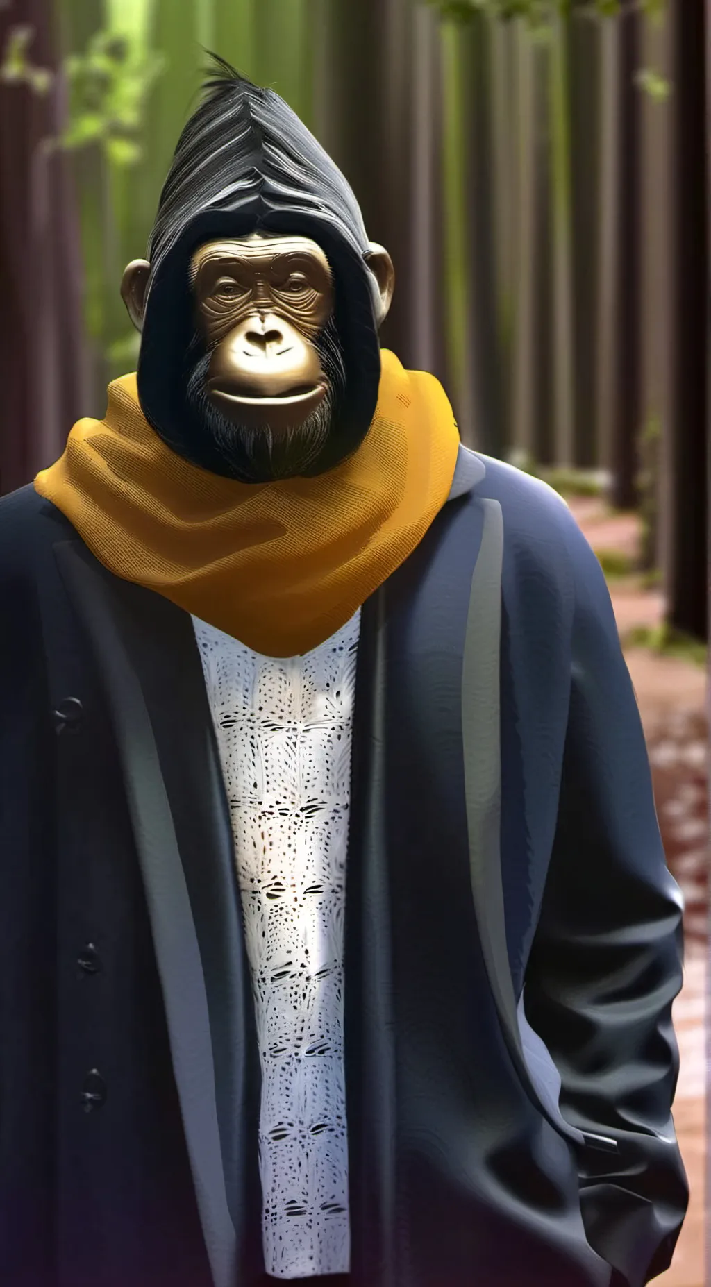 ai character: there back background