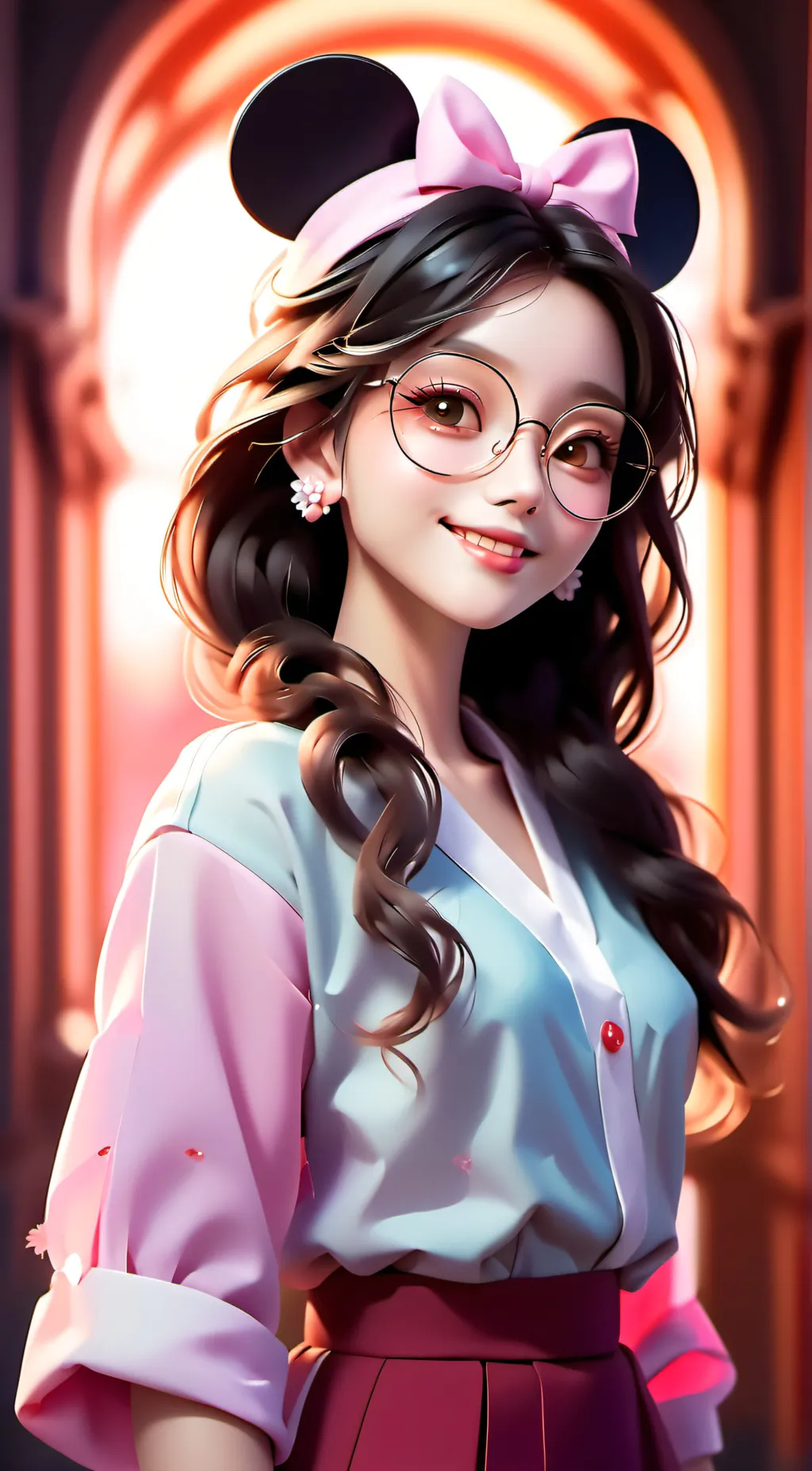 ai character: Minne but human😱💅 background