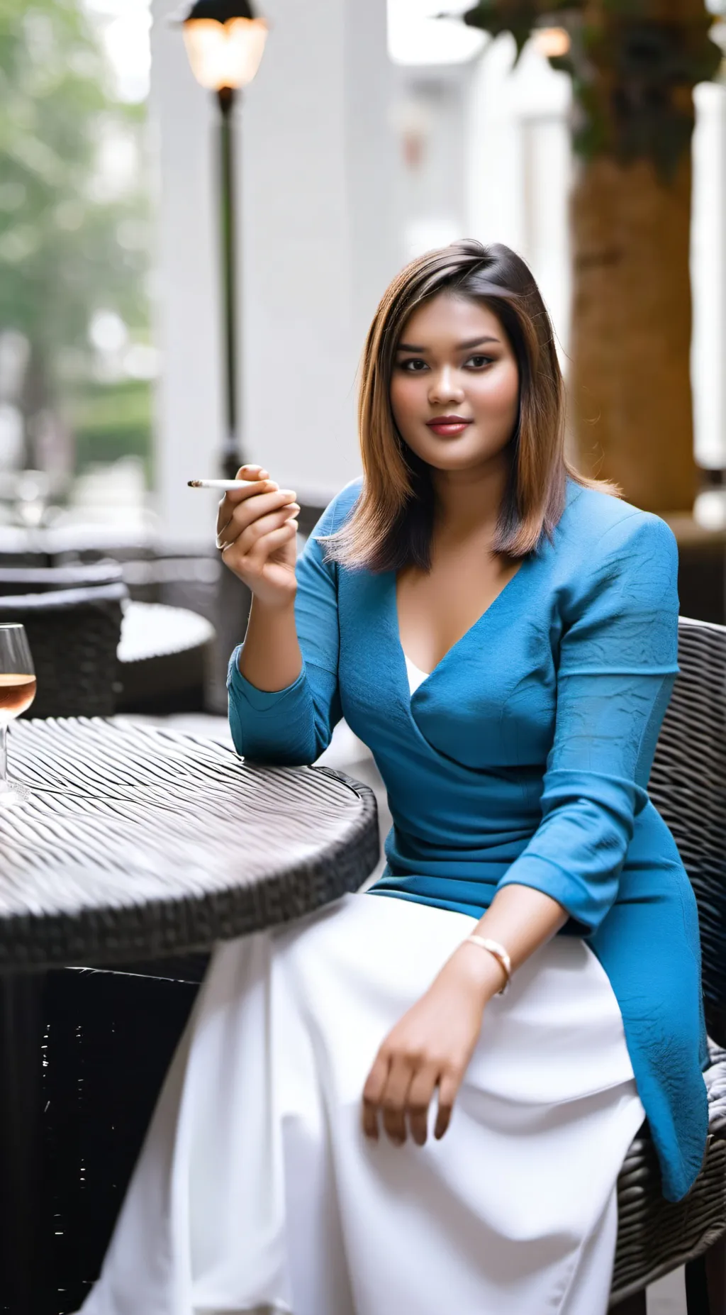 ai character: Tulip Sanders  background