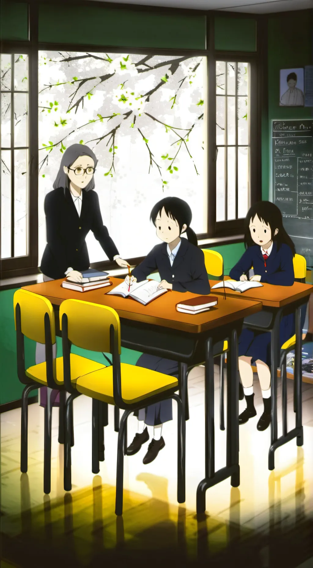 ai character: school  background