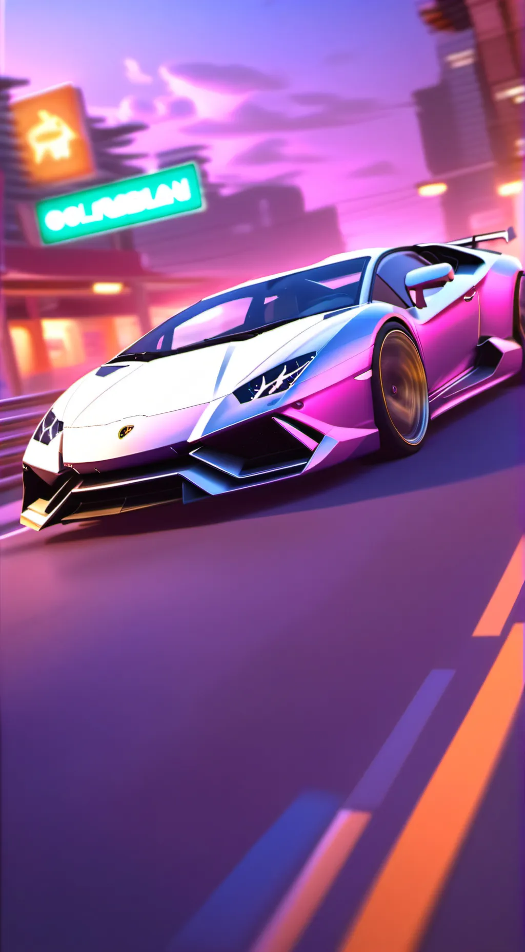 ai character: Lamborghini background