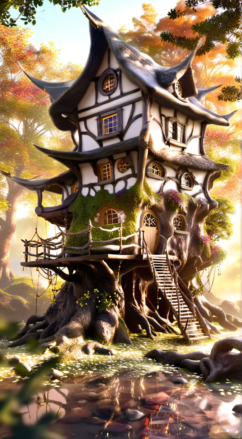 ai character: smiling critters  background