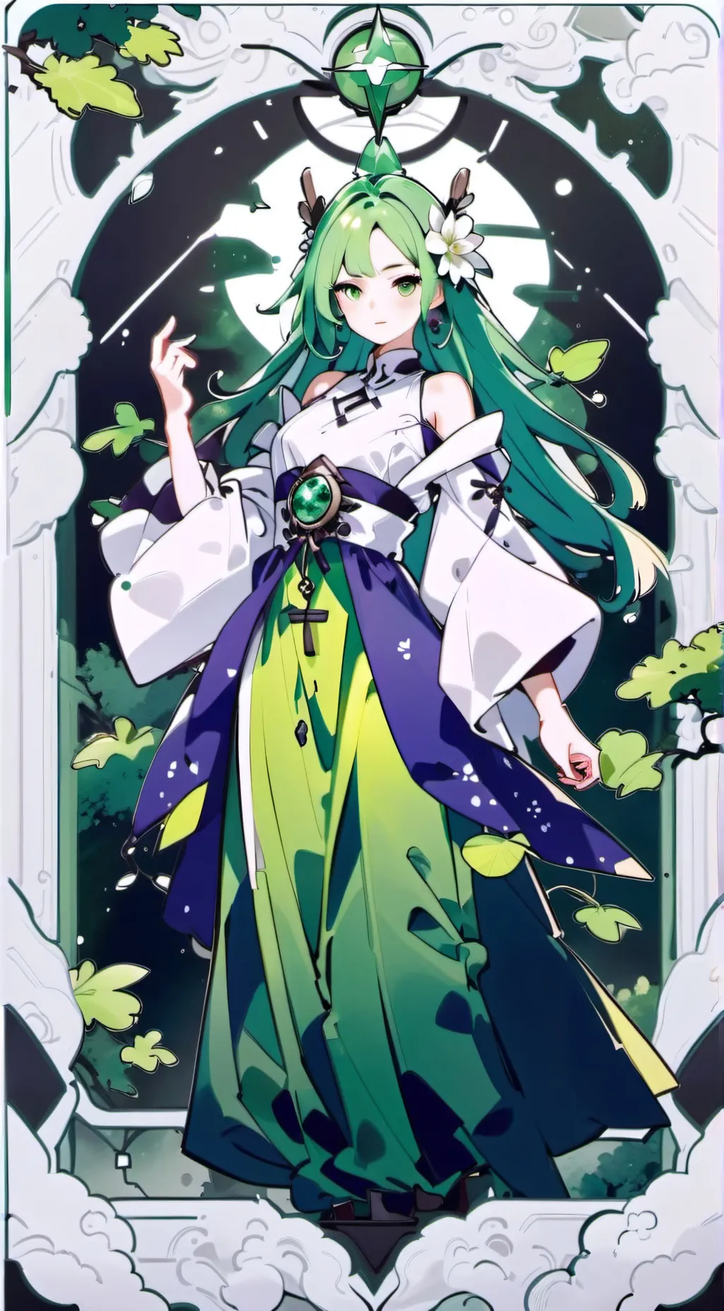 ai character: vine background