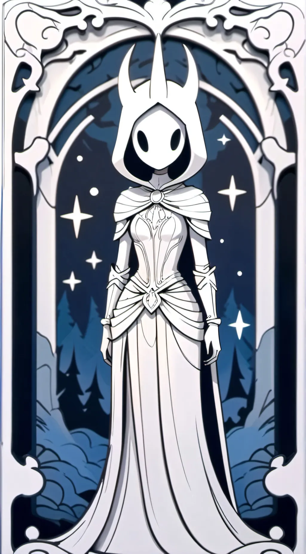 ai character: hollow knight  background