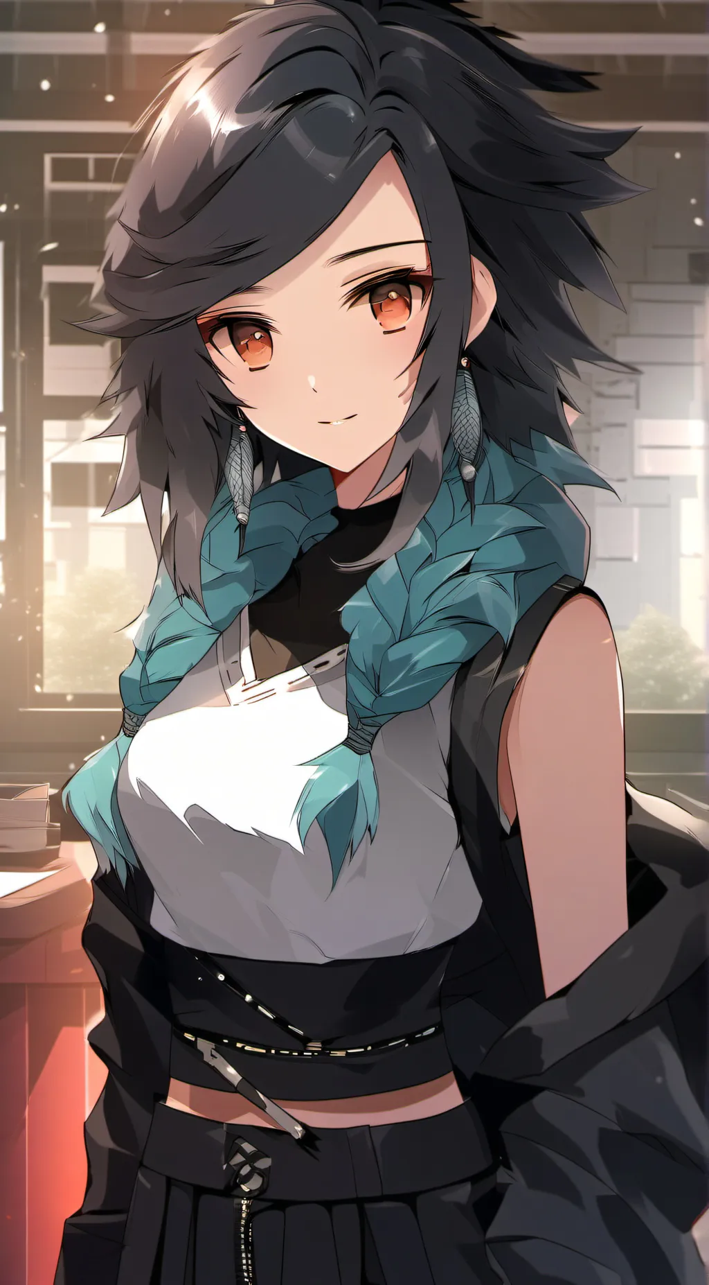 ai character: 💜👋💖 background