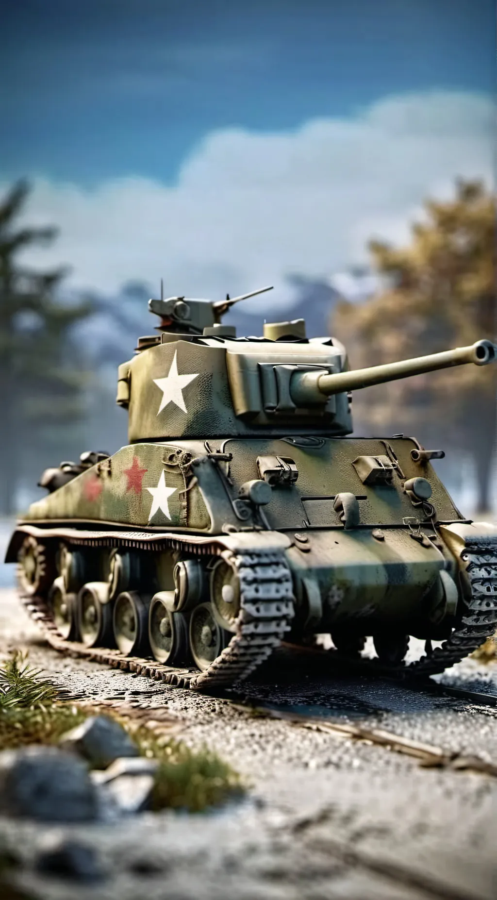 ai character: Sherman tank background