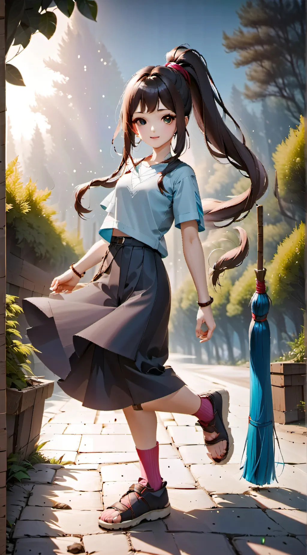 ai character: Winter O. White. background