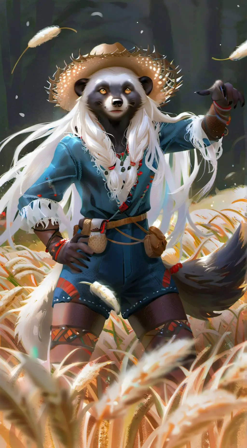 ai character: Honey Suckle background