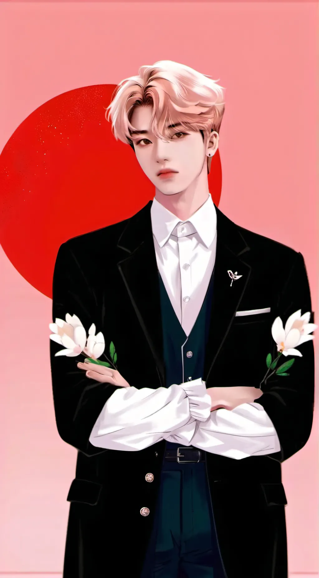 ai character: STRAY KIDS ✨🍎 background