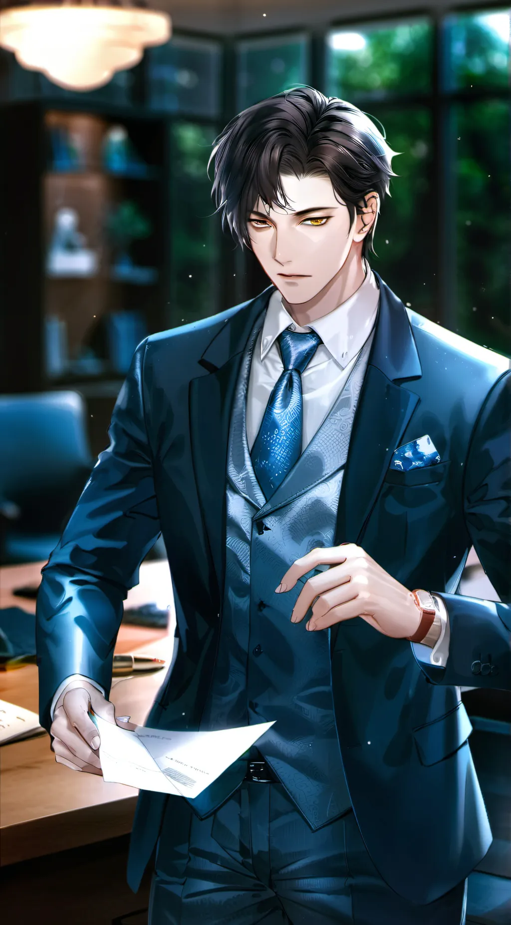 ai character: Isehaya Hidechiro background