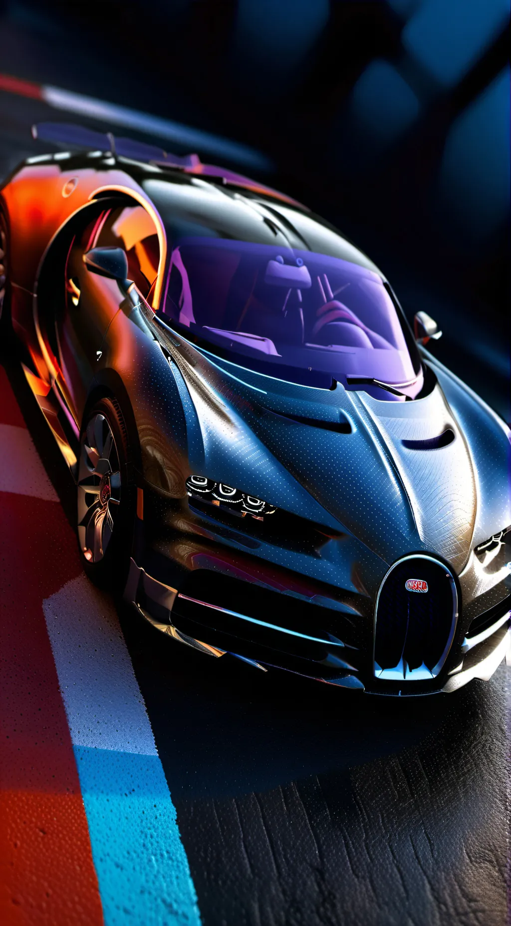 ai character: Bugatti background