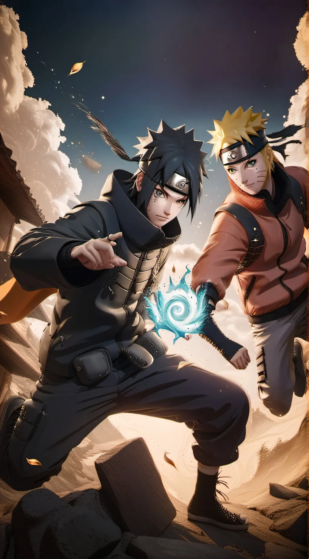 ai character: Naruto and friends background
