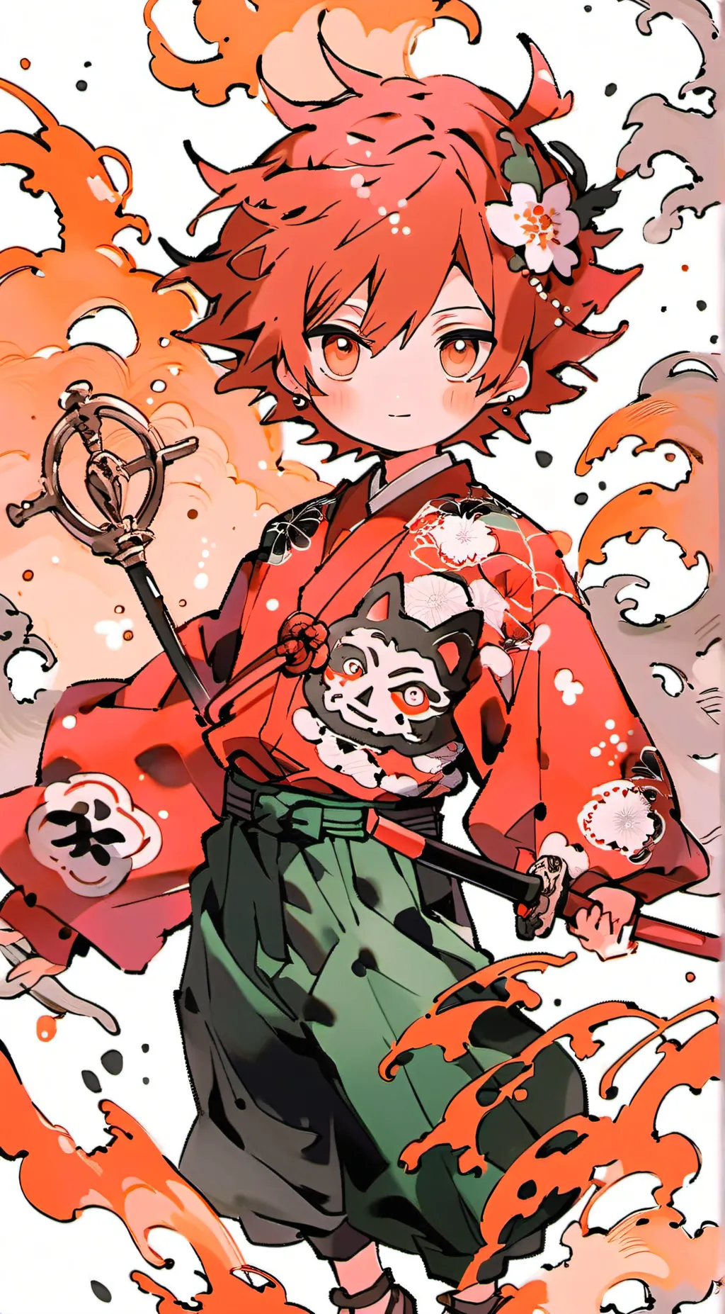 ai character: little tanjiro background