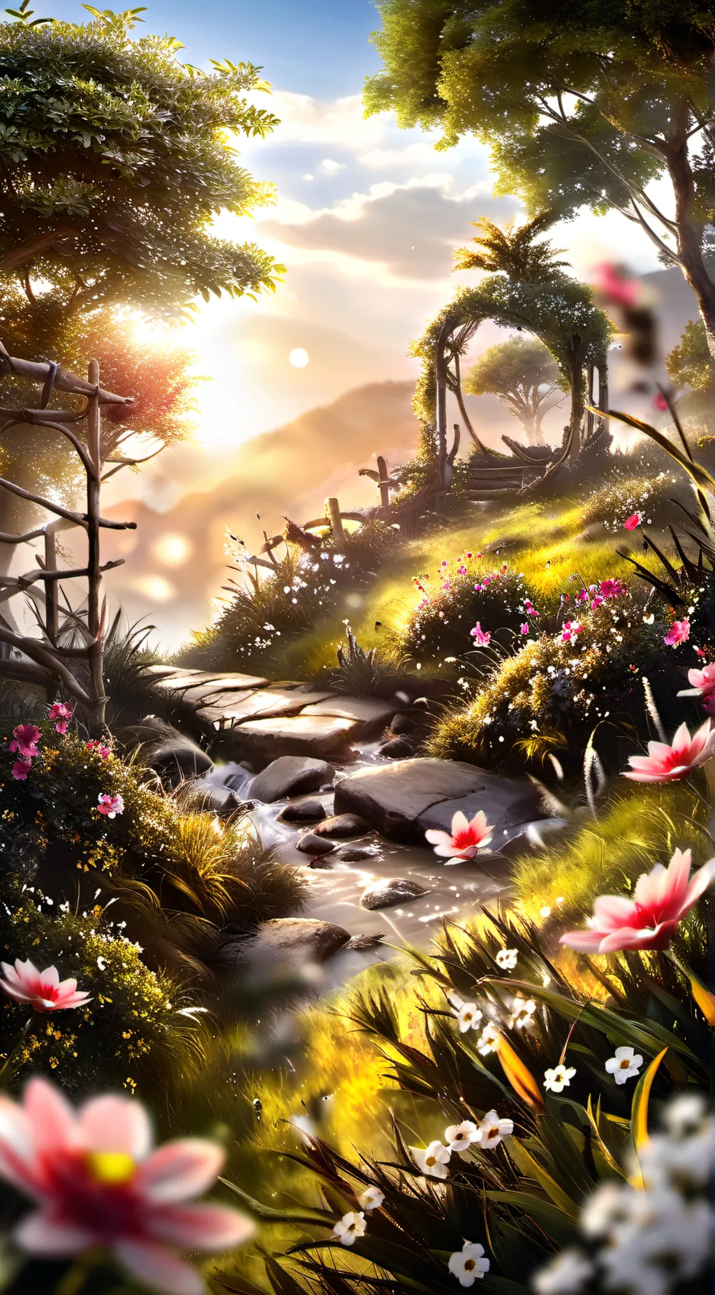 ai character:  grass background